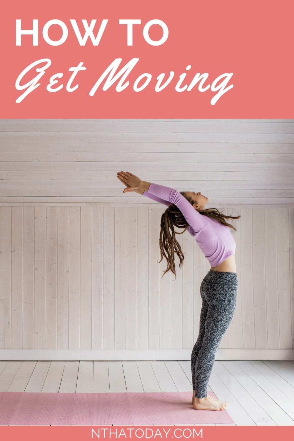 How to get moving woman stretching